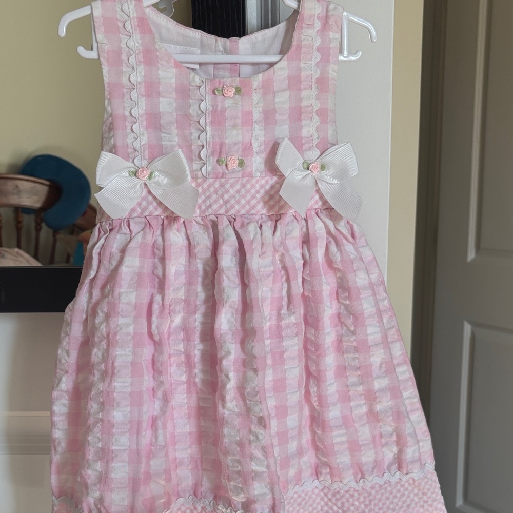Bonnie Baby Pink and White Dress
